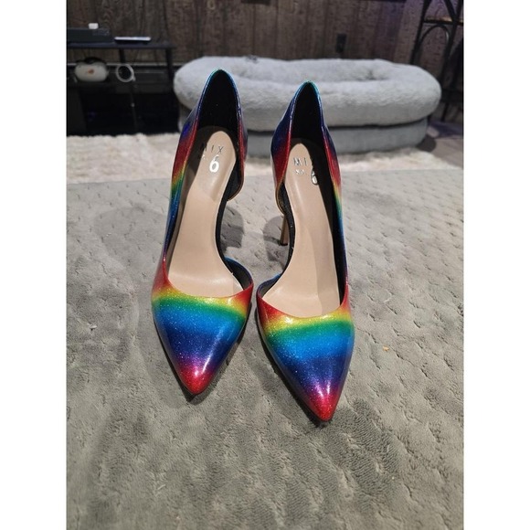 Rainbow glitter 4" heels.size 9 mix no.6 - Picture 2 of 4